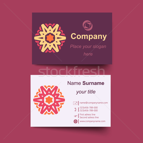 Modern simple light business card template Stock photo © blotty