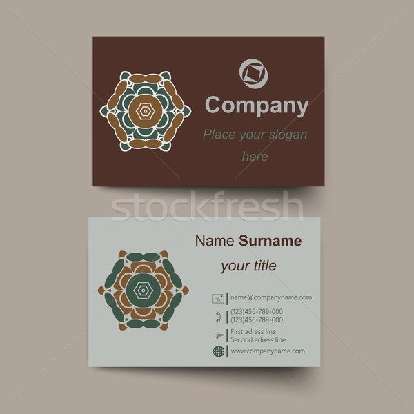 Modern simple light business card template Stock photo © blotty