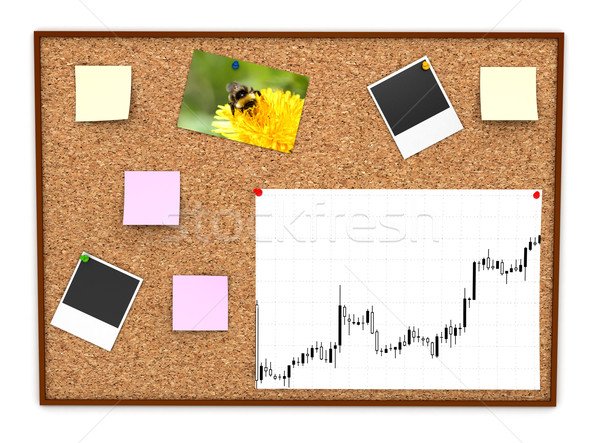 Corkboard with paper sticker Stock photo © blotty