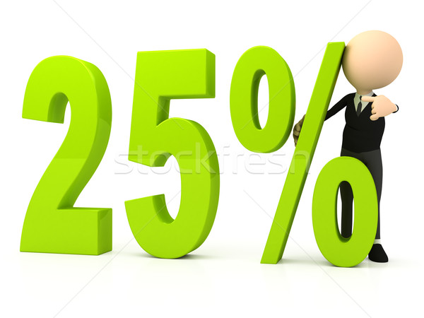 Percent symbol on white background Stock photo © blotty