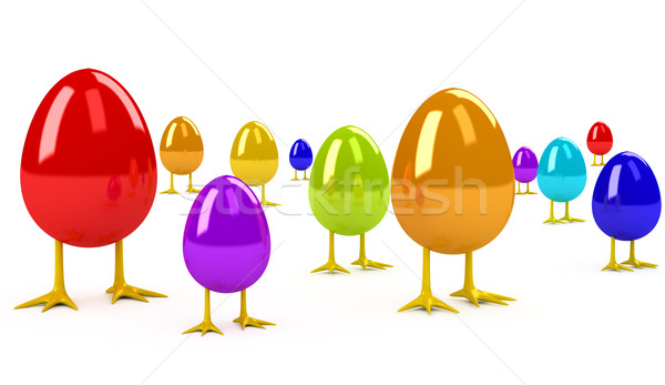 Stockfoto: Easter · egg · witte · ei · 3D · gerenderd · afbeelding
