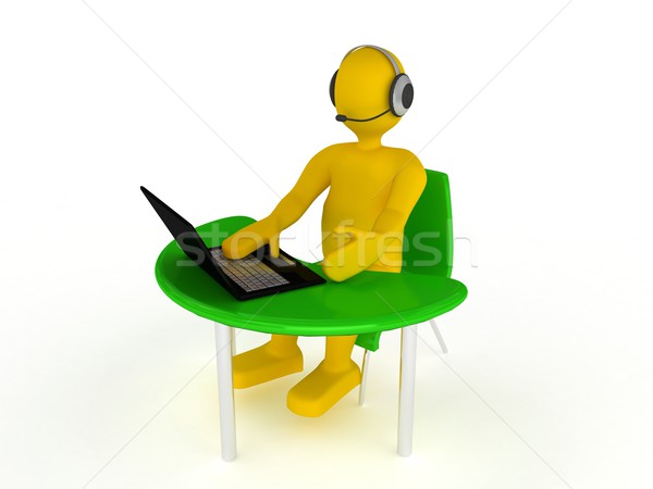 3d person with notebook Stock photo © blotty