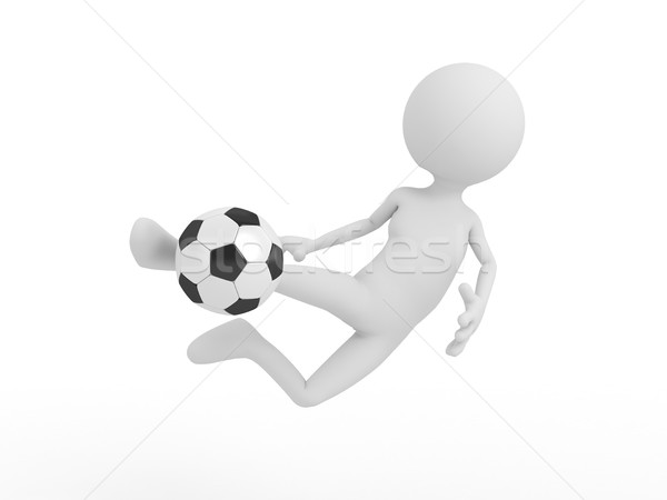 football player hits the ball Stock photo © blotty