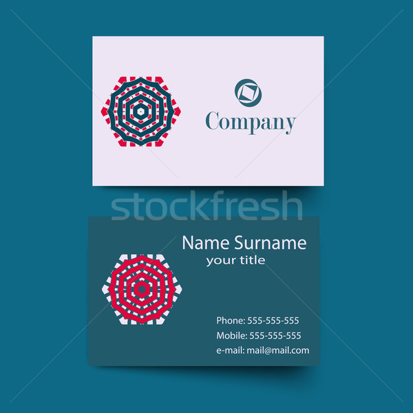 Modern simple light business card template Stock photo © blotty