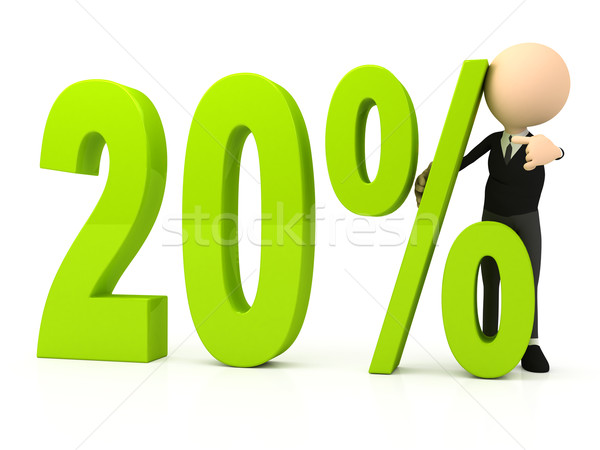 Percent symbol on white background Stock photo © blotty