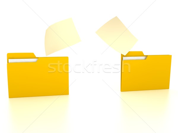 Stockfoto: Map · witte · 3d · render · business · computer · papier