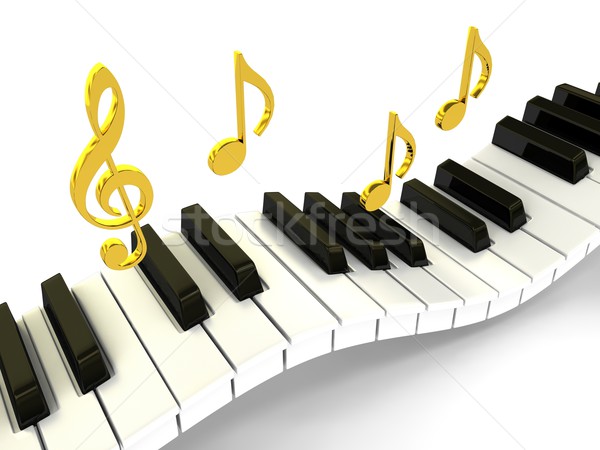 Piano over background Stock photo © blotty