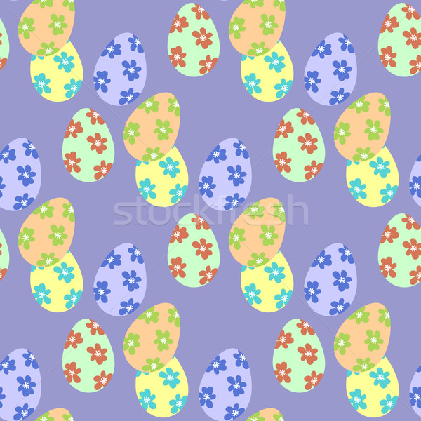 Easter egg seamless vector pattern. Stock photo © blotty