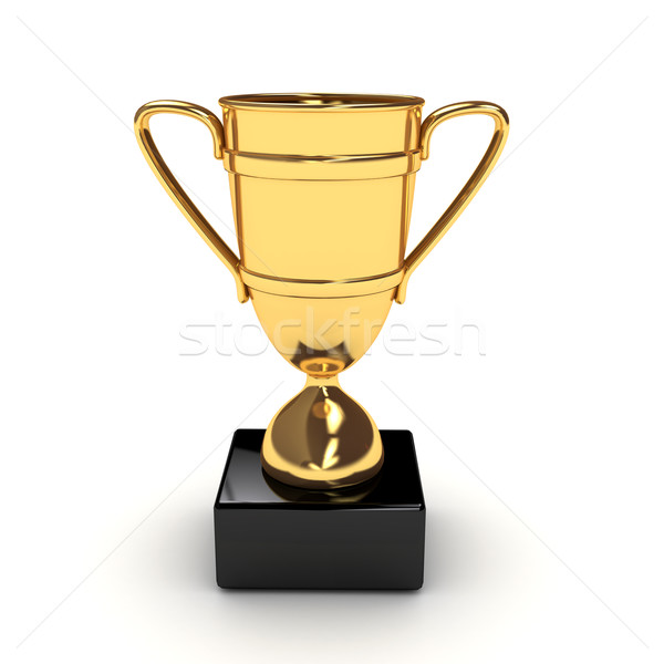 Awarding cup over white background Stock photo © blotty