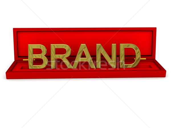 Gift box with word 'brand' Stock photo © blotty
