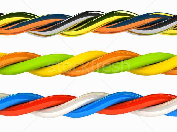 The 3d wires any color over white Stock photo © blotty