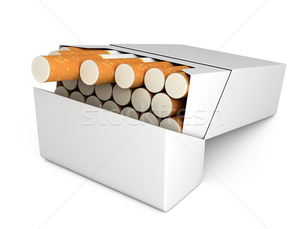 Open full pack of cigarettes isolated Stock photo © blotty