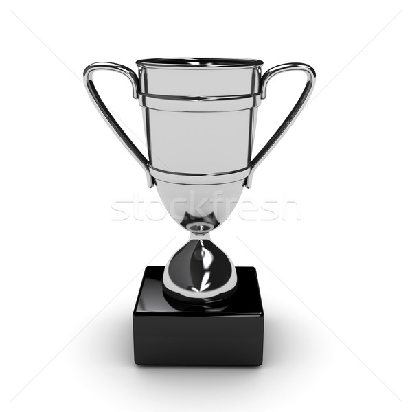 Stock photo: Awarding cup over white background