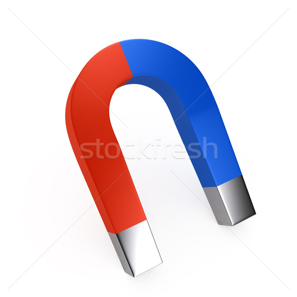 Two color magnet over white background Stock photo © blotty