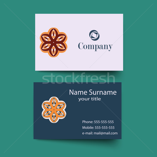Modern simple light business card template Stock photo © blotty