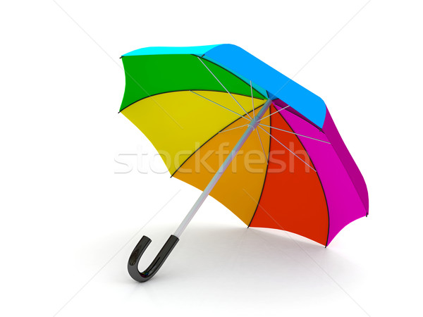 Kleur paraplu 3D gerenderd afbeelding groep Stockfoto © blotty