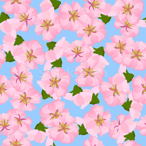 Style peinture cerisiers en fleurs printemps fleurs [[stock_photo]] © blotty