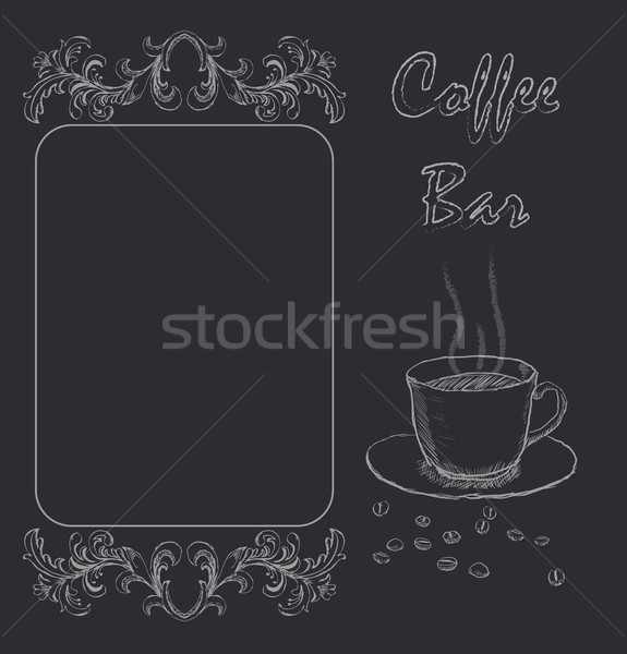 Handdrawn menu for cafe, coffee house Stock photo © blotty