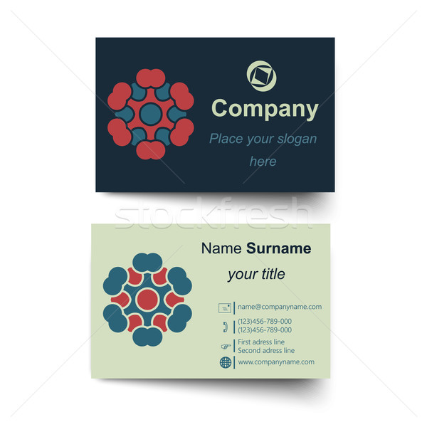 Modern simple light business card template Stock photo © blotty