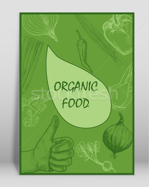 Organic food brochure for design Stock photo © blotty