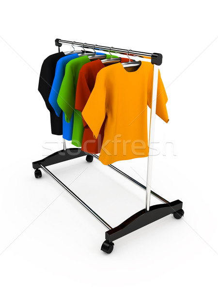 Hanger kleding kleur computer gegenereerde afbeelding Stockfoto © blotty