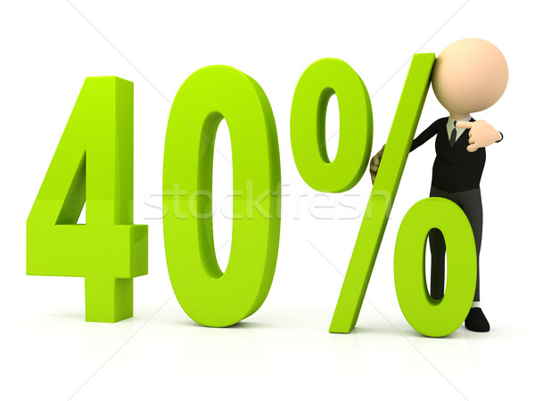 Percent symbol on white background Stock photo © blotty