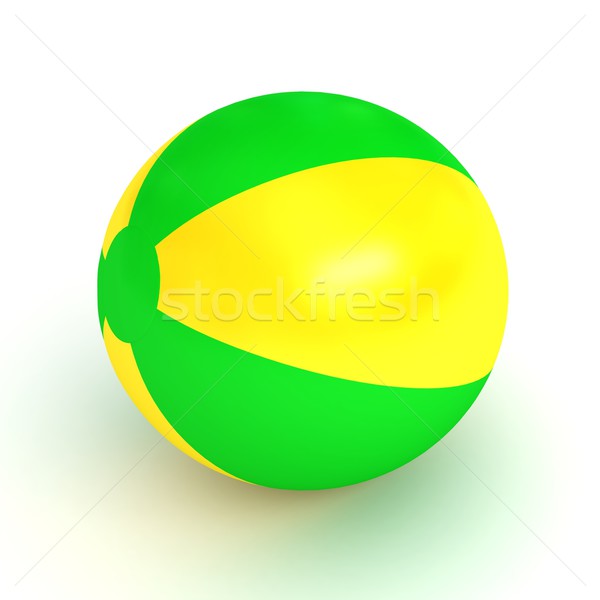 Inflável bola branco 3d render verde diversão Foto stock © blotty