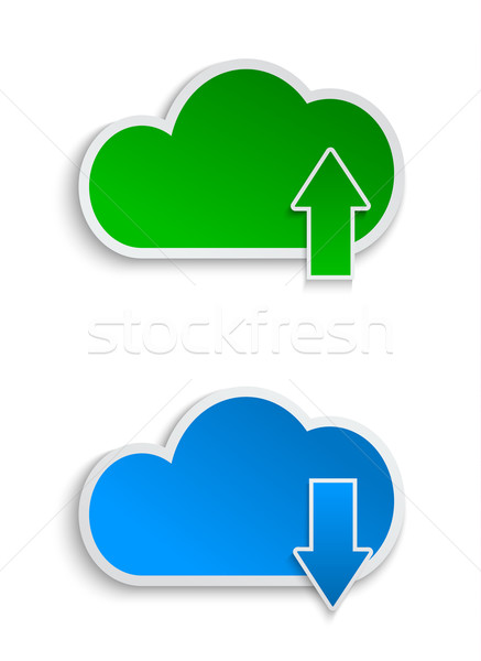 Cloud Computing Datei Teilung Papier Internet Technologie Stock foto © blotty