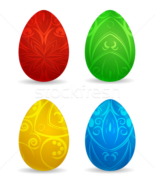 Vector illustration - easter eggs Stock photo © blotty