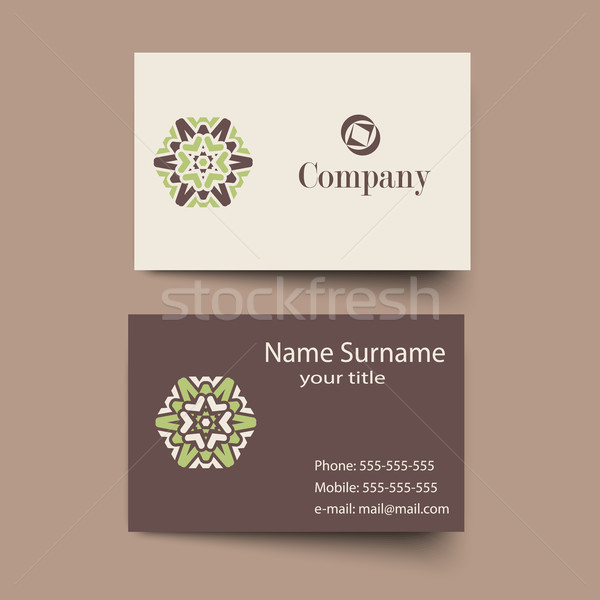 Modern simple light business card template Stock photo © blotty