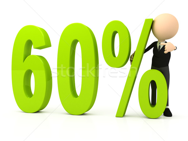 Percent symbol on white background Stock photo © blotty