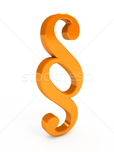 The paragraph sign over white background Stock photo © blotty
