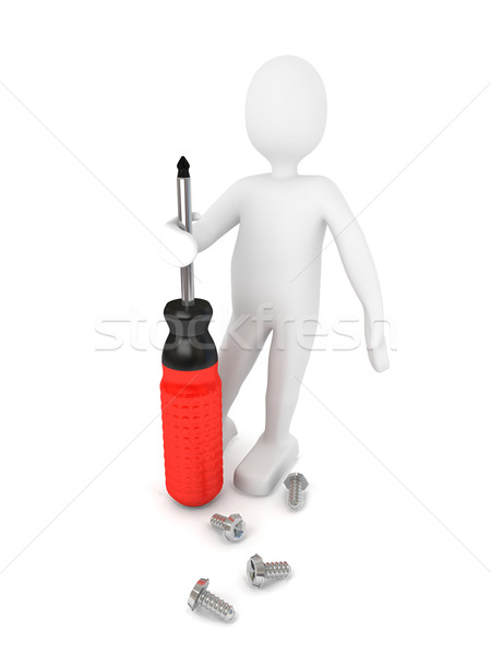 screwdriver over white background Stock photo © blotty