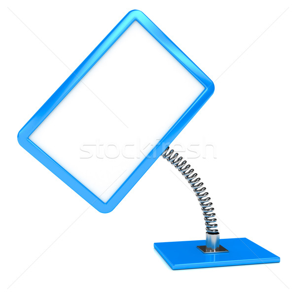 Board on spring over white background Stock photo © blotty