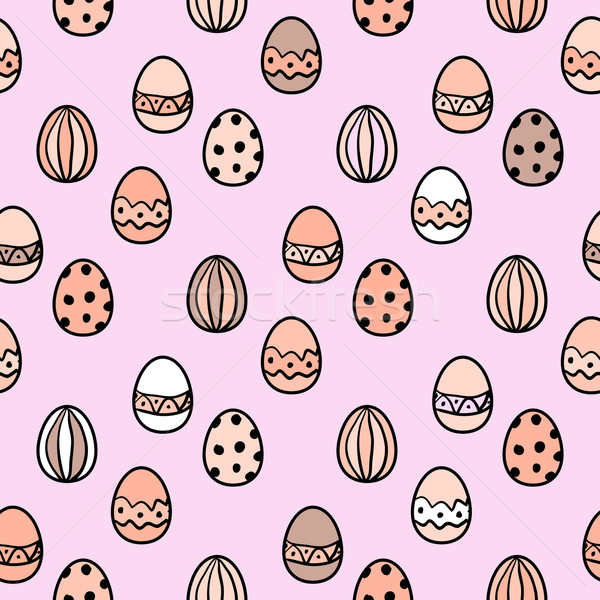 Húsvéti tojás végtelenített vektor minta ünnep papír Stock fotó © blotty