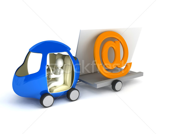 car over white Stock photo © blotty