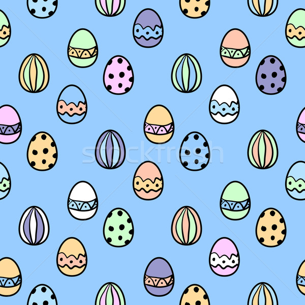пасхальное яйцо бесшовный вектора шаблон праздник бумаги Сток-фото © blotty