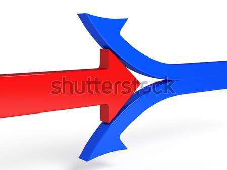 3d illustration of breaking boundary red arrow Stock photo © blotty