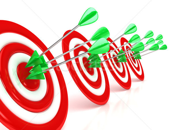 3d target with arrows over white background Stock photo © blotty