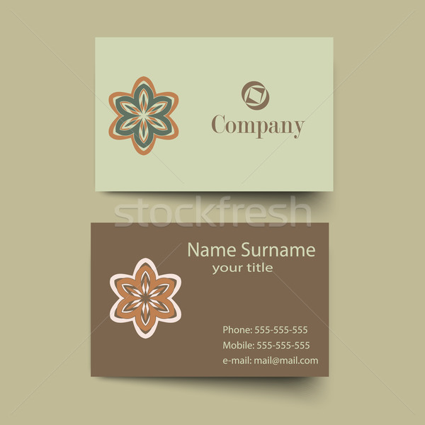 Modern simple light business card template Stock photo © blotty