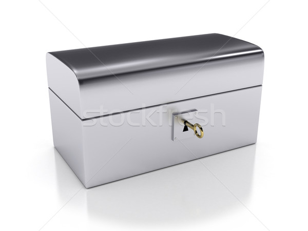 Steel box with key  Stock photo © blotty