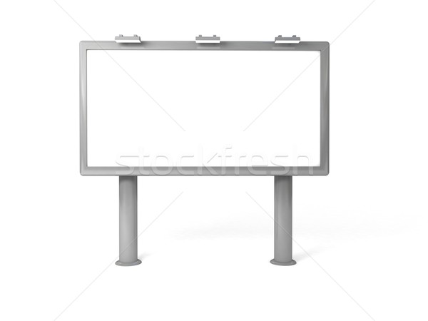 Wegwijzer witte 3d render business achtergrond teken Stockfoto © blotty