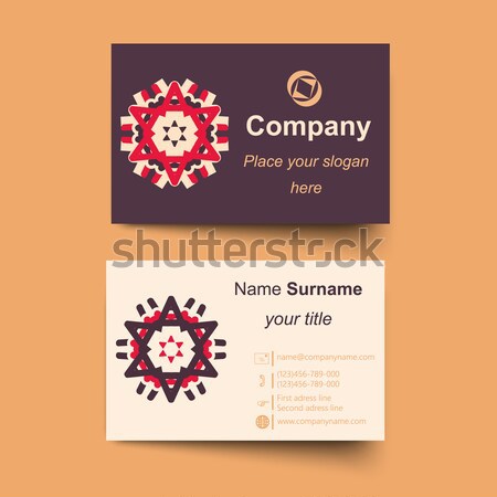 Modern simple light business card template Stock photo © blotty