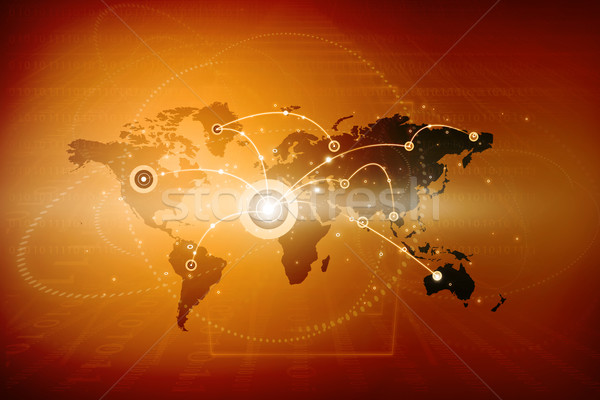 глобальный сетей интернет глобализация карта Сток-фото © bluebay