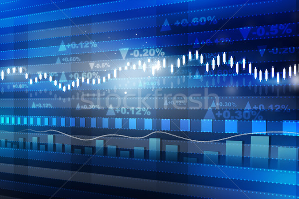 World economics graph. stock market chart . Finance concept Stock photo © bluebay