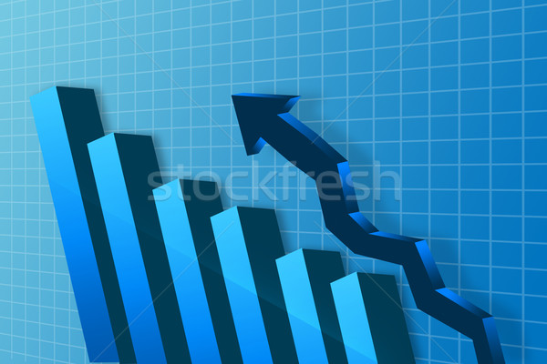 Gráfico de negócio abstrato assinar financiar marketing dados Foto stock © bluebay