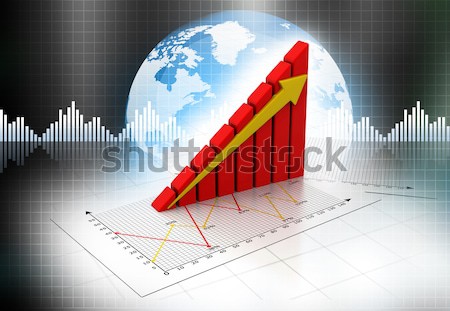 Stockfoto: Business · grafieken · charts · papier · werk · bank