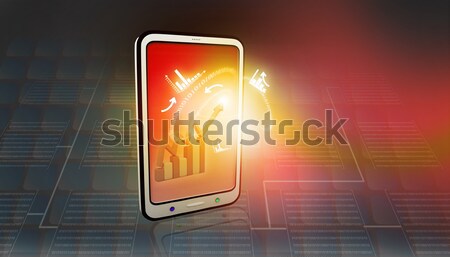 бизнеса экране touchpad рук Сток-фото © bluebay