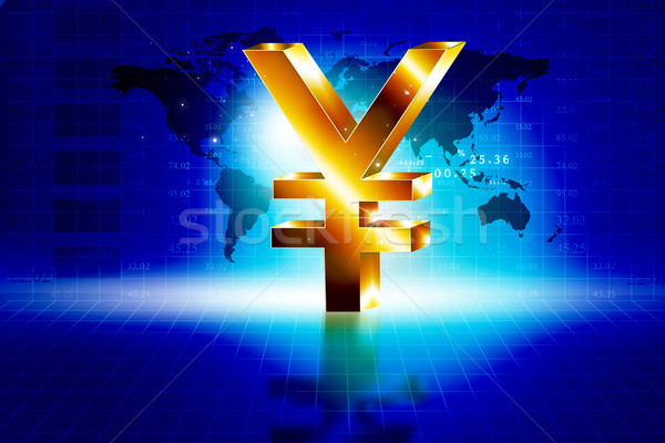 3D 日元 簽署 世界 錢 商業照片 © bluebay