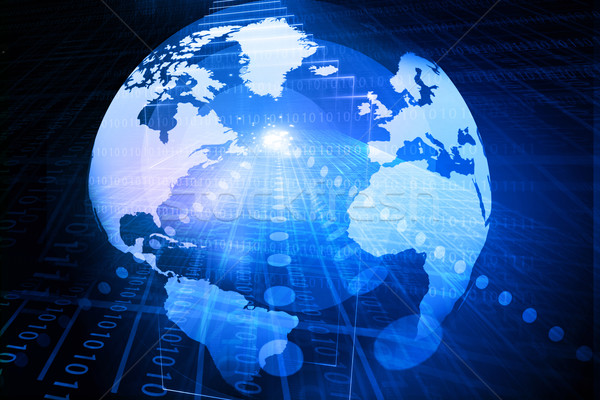Digital glob Internet hartă abstract lumina Imagine de stoc © bluebay